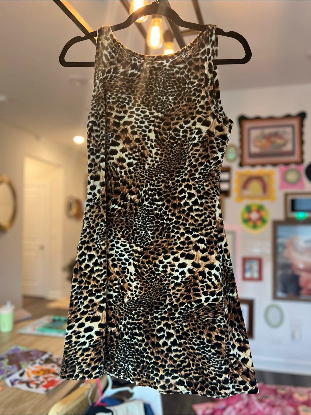 Charlotte Russe vintage Leopard Print Tank Dress in Brown and Black